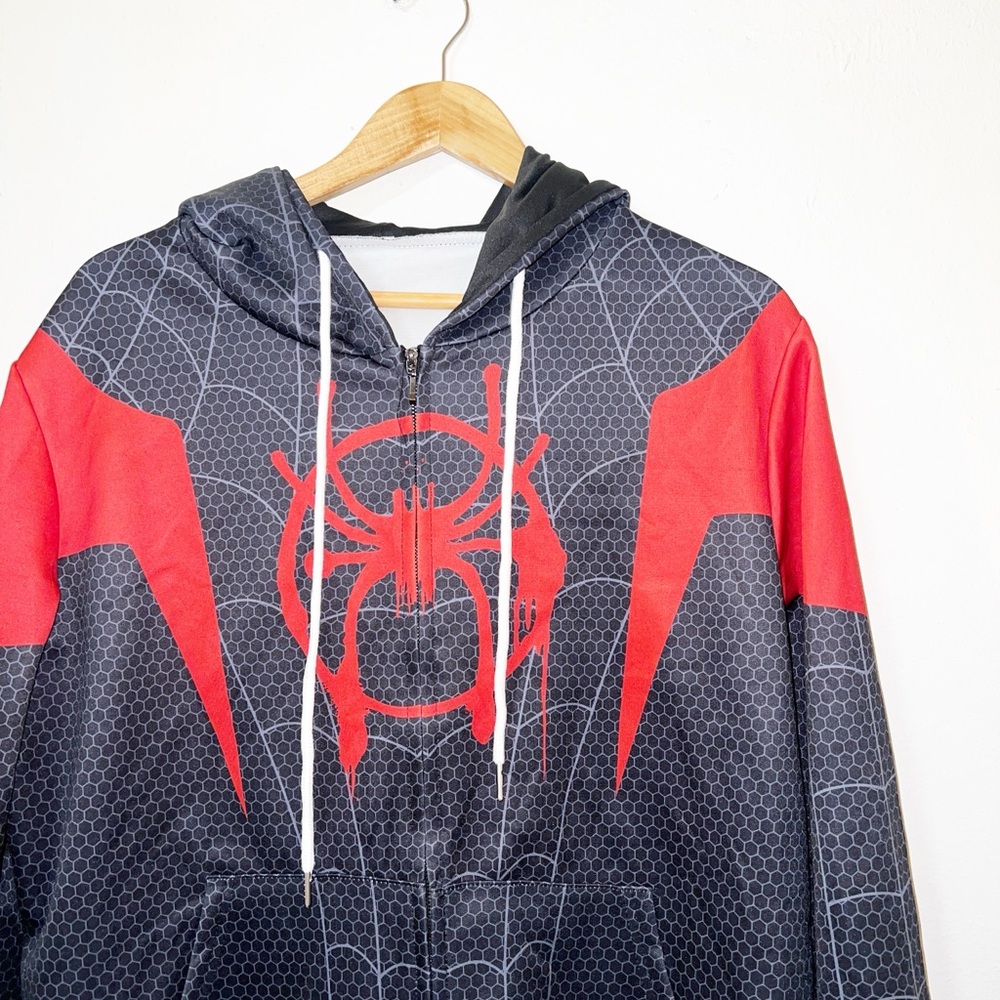 No brand mens marvel Spider-Man full zip hoodie - Picture 2 of 10